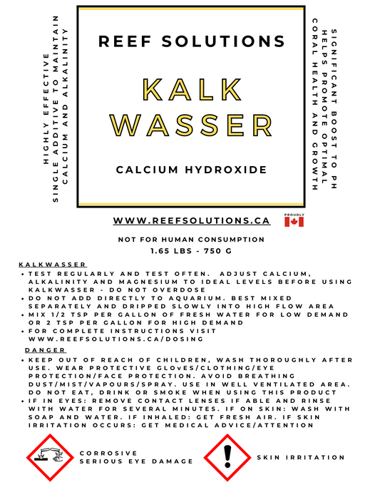 Kalkwasser - Alkalinity, Calcium and pH Buffer - 750 g