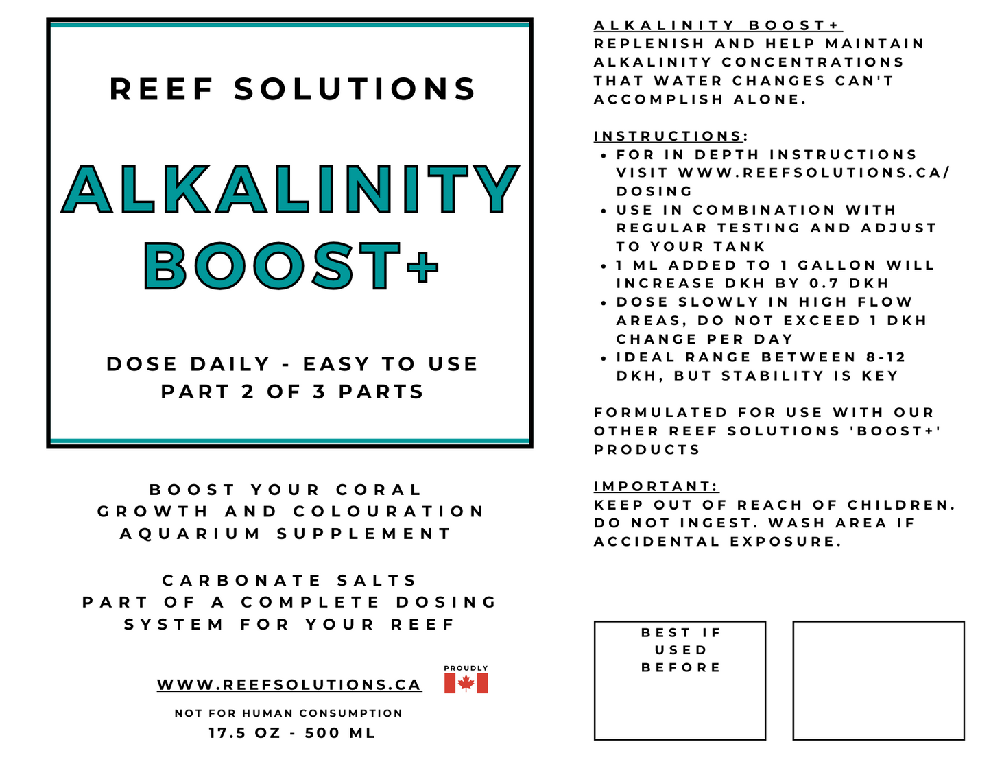 Alkalinity Boost+ Alkalinity Buffer - 500 ml