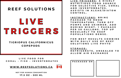 Live Triggers - Tigriopus Californicus Live Copepods - 500 ml