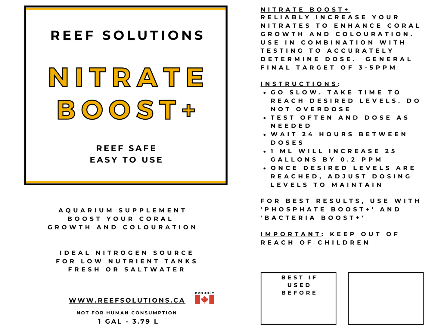 Nitrate Boost+ Nitrogen Supplement - 3.79 L / 1 Gallon